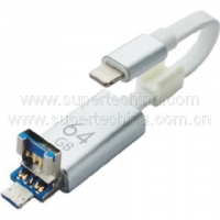 MFI Lightning USB3.0 flash drive for iPhone, iPad with Micro B