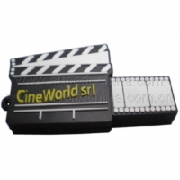 Silicone cinema slate shaped USB flash drive
