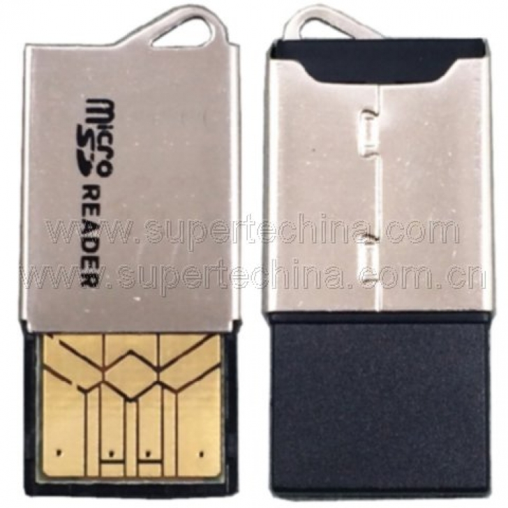 Super  thin metal USB Micro SD card reader