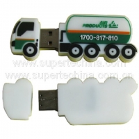 Silicone tanker shaped USB flash drive