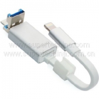MFI Lightning USB3.0 Miro SD card card reader with Micro B interface
